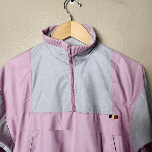 Sunbuster Vintage 80s Colorblock Windbreaker Anorak and Cropped Pants Set-Size L - Picture 3 of 16